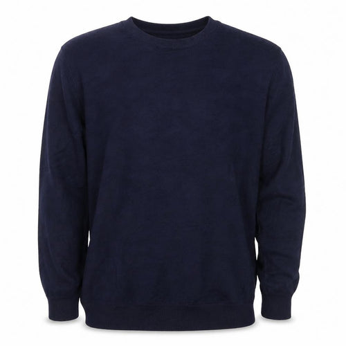 Emporio Armani Men's Blue Cotton Crew Neck Pullover Jumper Size L