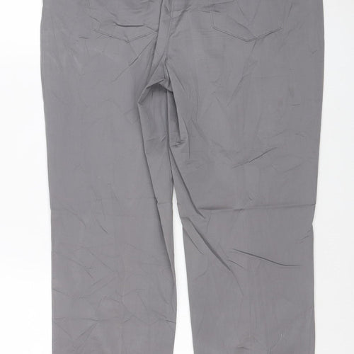 Gerry Weber Women Grey Cotton Blend Cropped Trousers Size 12