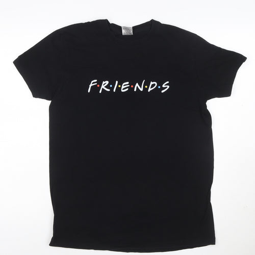 B&C Collection Men's Black Friends Graphic T-Shirt Size S