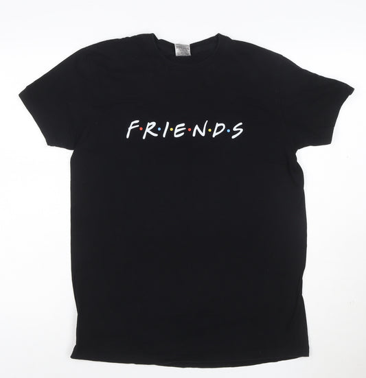 B&C Collection Men's Black Friends Graphic T-Shirt Size S