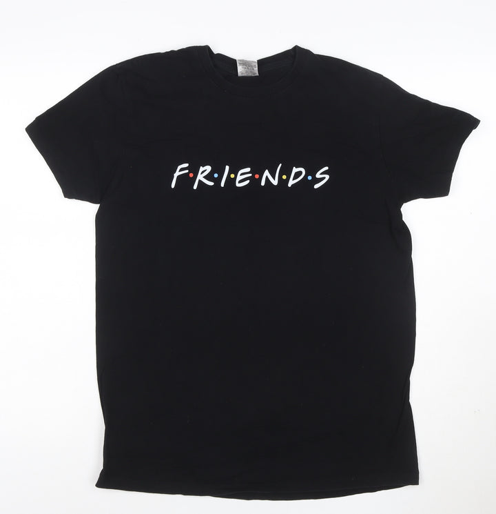 B&C Collection Men's Black Friends Graphic T-Shirt Size S