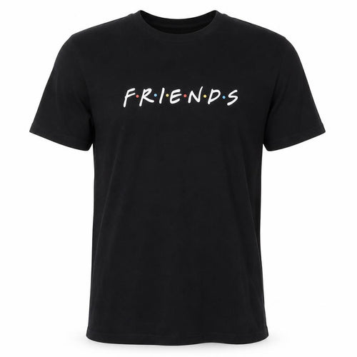 B&C Collection Men's Black Friends Graphic T-Shirt Size S
