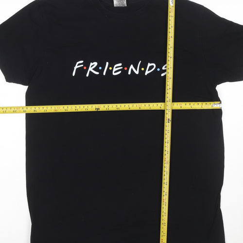 B&C Collection Men's Black Friends Graphic T-Shirt Size S