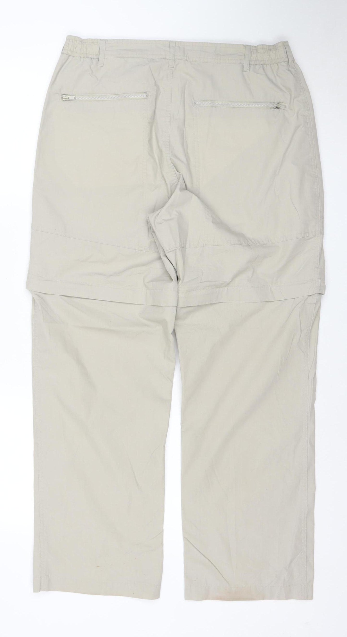 Peter Storm Men's Beige 34S Lightweight Cargo Travel Trousers