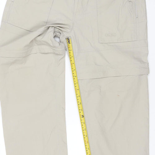 Peter Storm Men's Beige 34S Lightweight Cargo Travel Trousers