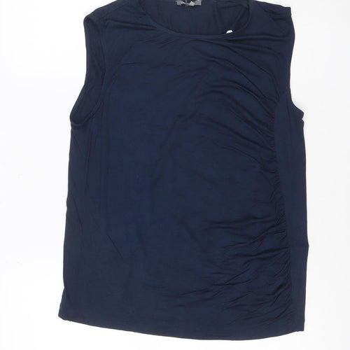 Jaeger Women Blue Sleeveless Basic Jersey Blouse M