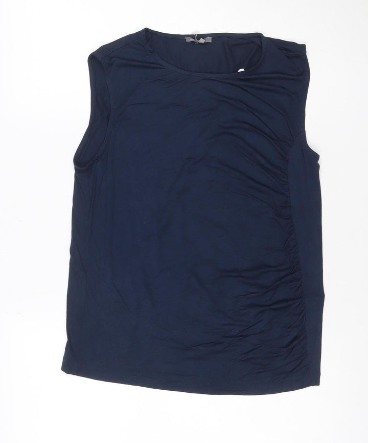 Jaeger Women Blue Sleeveless Basic Jersey Blouse M