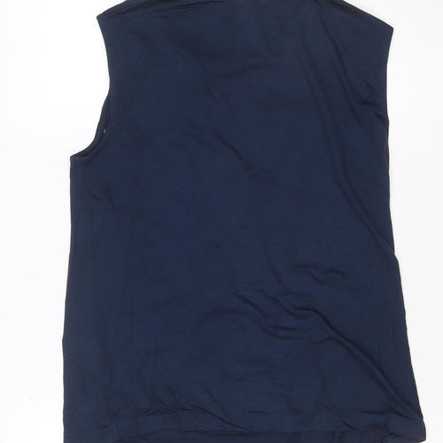 Jaeger Women Blue Sleeveless Basic Jersey Blouse M