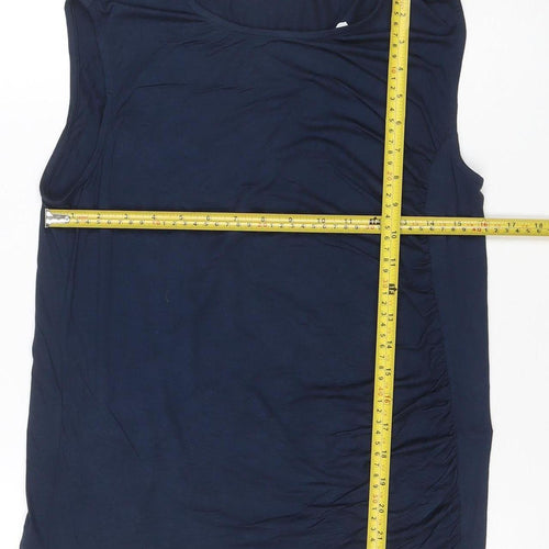 Jaeger Women Blue Sleeveless Basic Jersey Blouse M