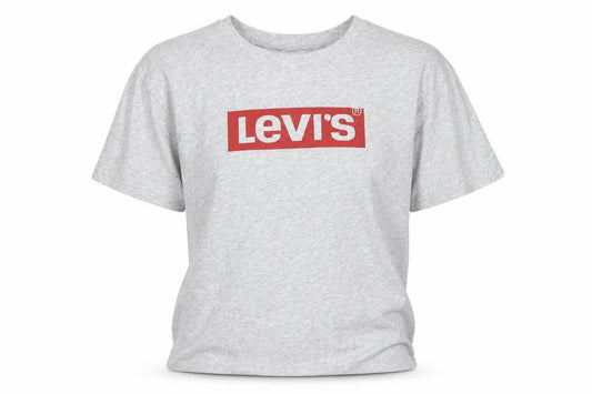 Levi's Girls Grey Logo T-Shirt 14 Years Crew Neck Short Sleeve