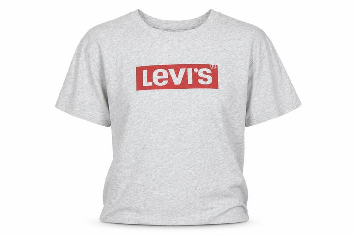 Levi's Girls Grey Logo T-Shirt 14 Years Crew Neck Short Sleeve