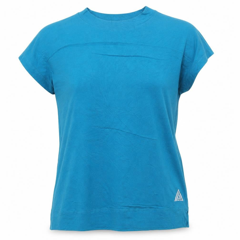 Front view of Next women’s blue basic cotton t-shirt, size S