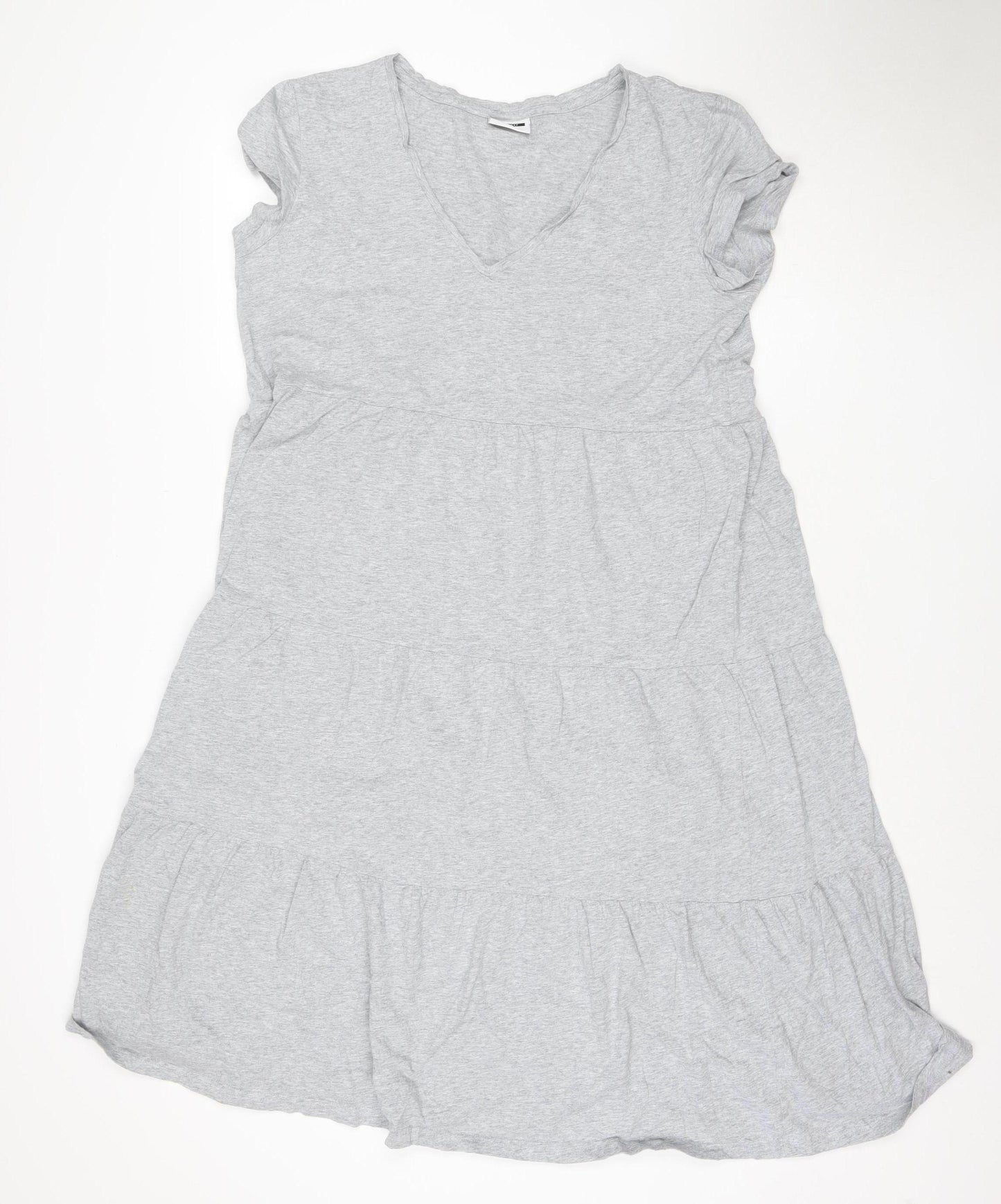 Noisy May Women Grey XS T-Shirt Dress Casual Jersey Cotton