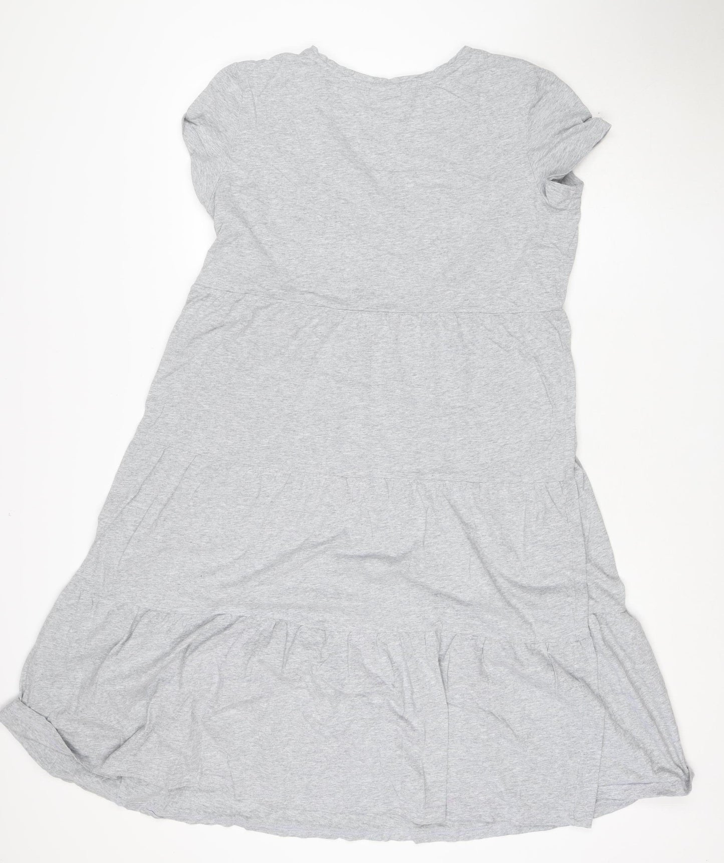 Noisy May Women Grey XS T-Shirt Dress Casual Jersey Cotton