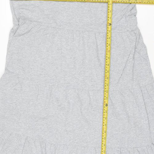 Noisy May Women Grey XS T-Shirt Dress Casual Jersey Cotton