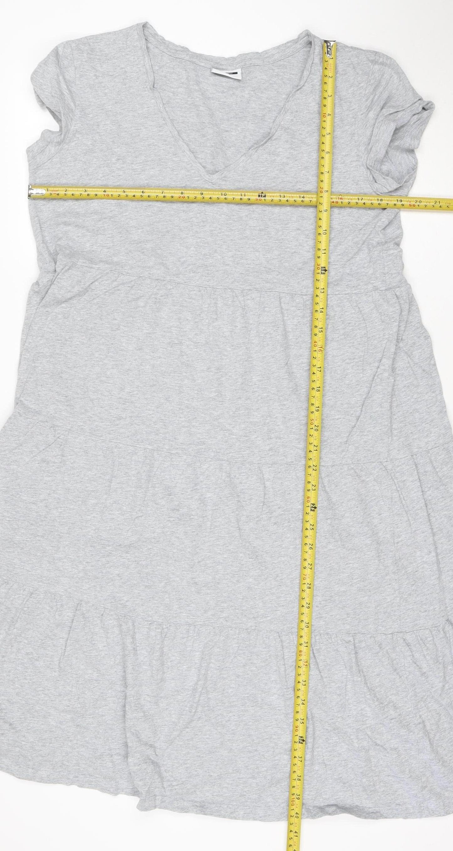 Noisy May Women Grey XS T-Shirt Dress Casual Jersey Cotton