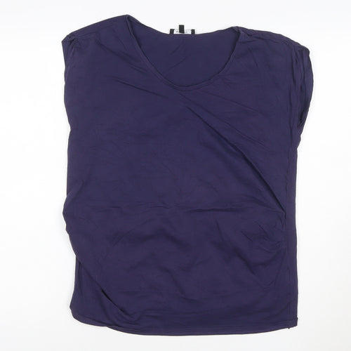 New Look Maternity Purple Cotton Basic T-Shirt Size 12