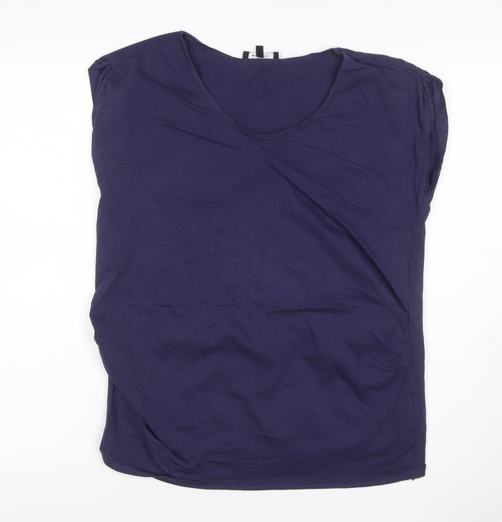 New Look Maternity Purple Cotton Basic T-Shirt Size 12