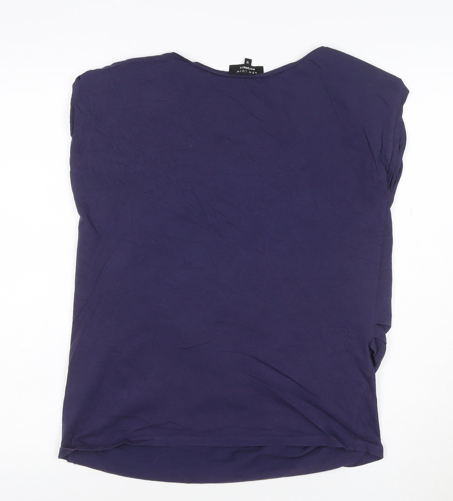 New Look Maternity Purple Cotton Basic T-Shirt Size 12
