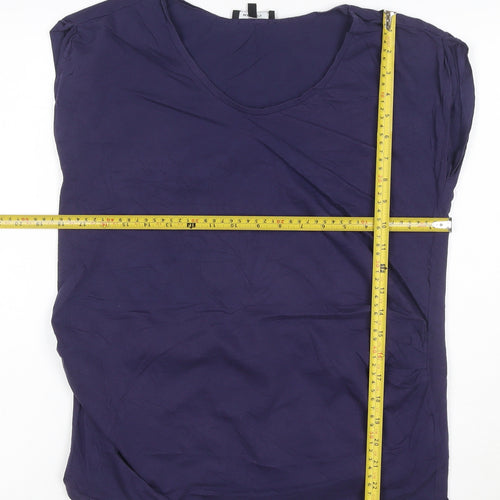 New Look Maternity Purple Cotton Basic T-Shirt Size 12