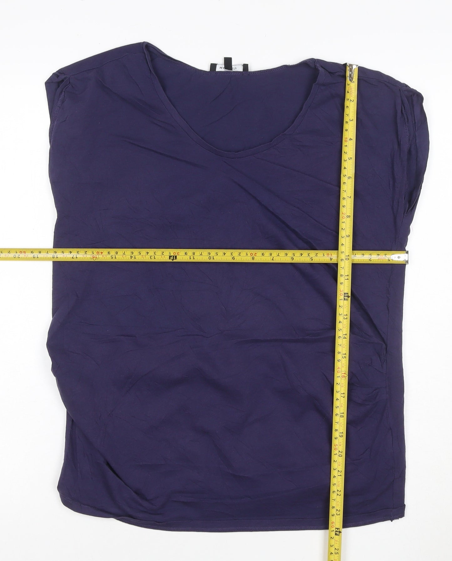 New Look Maternity Purple Cotton Basic T-Shirt Size 12