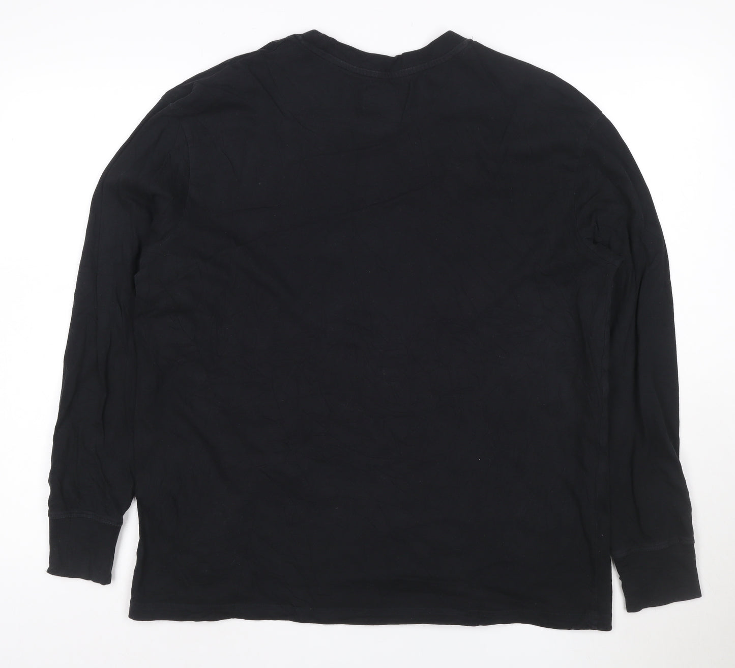 Cotton On Men’s Black Long Sleeve Graphic T-Shirt L Regular Fit