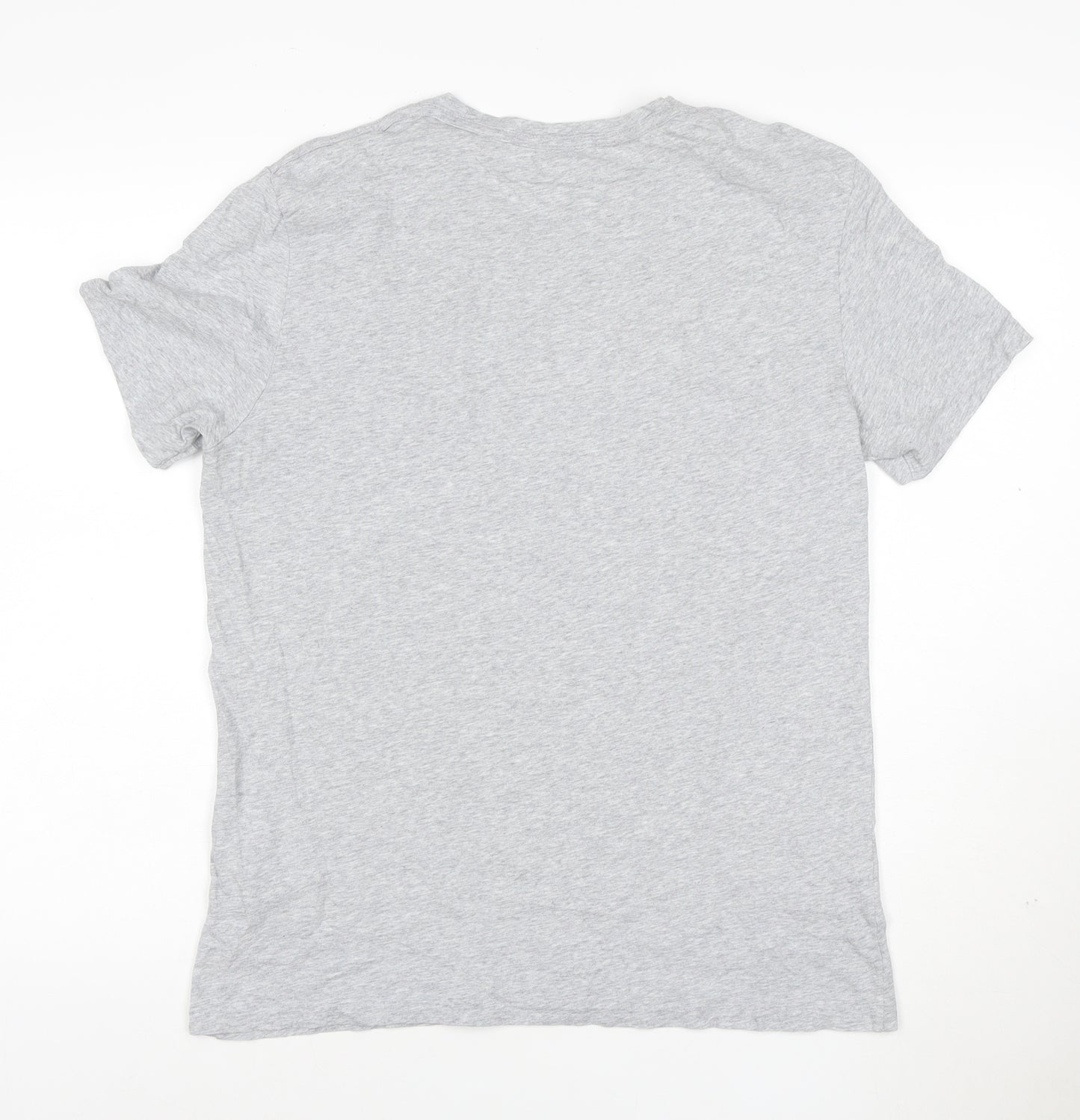 AllSaints Men's Grey Cotton Crew Neck T-Shirt Size L