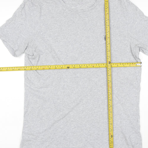 AllSaints Men's Grey Cotton Crew Neck T-Shirt Size L