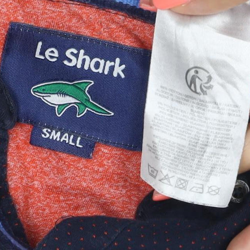 Le Shark Men's Blue Small Polo Shirt Button Down Classic Logo