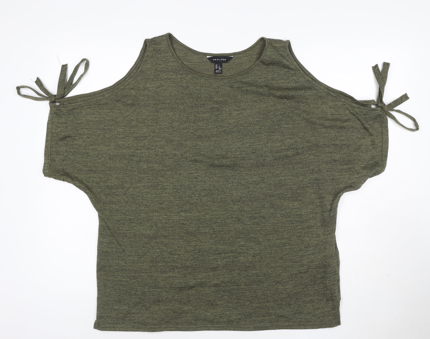New Look Women’s Green Cold Shoulder T-Shirt Size L