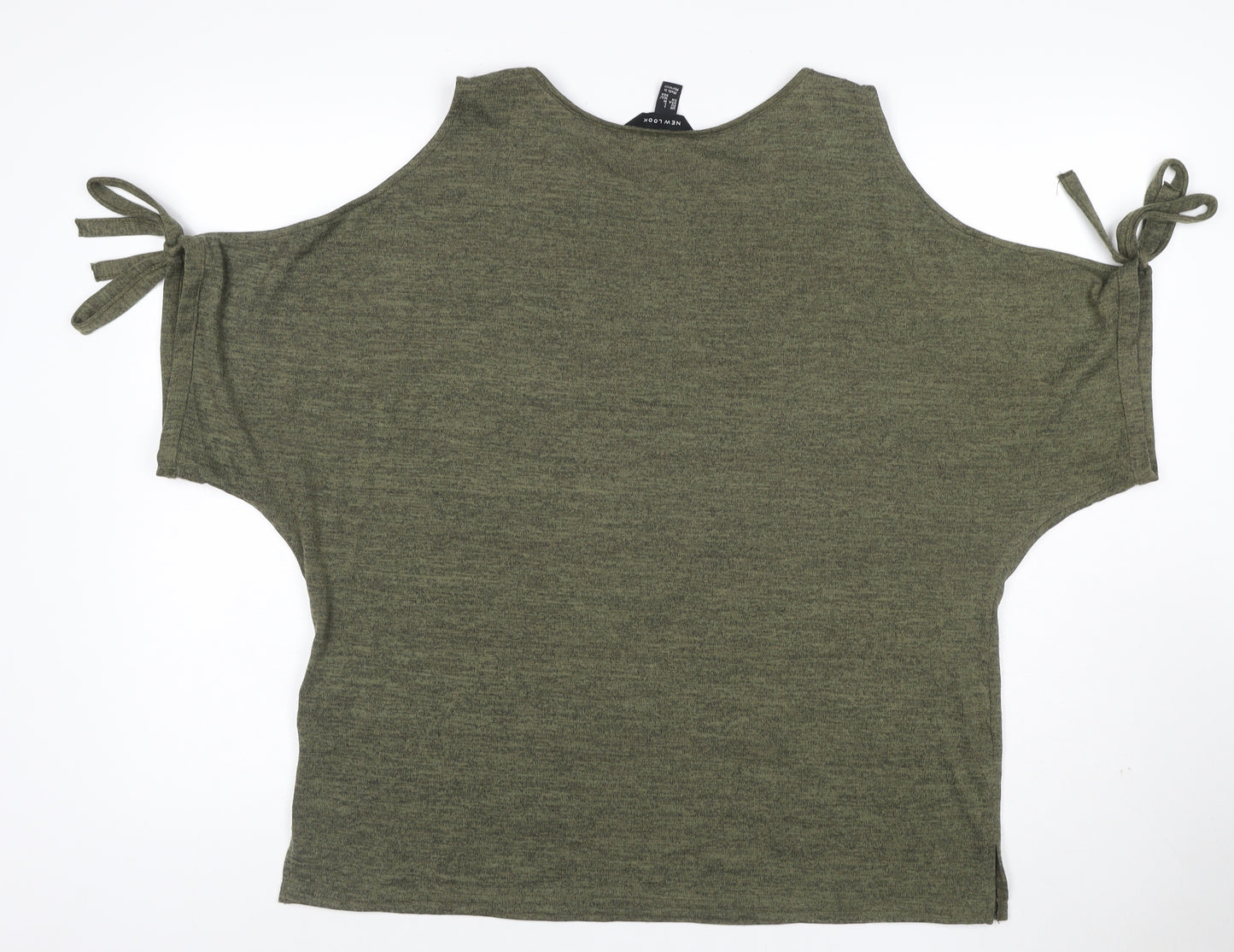 New Look Women’s Green Cold Shoulder T-Shirt Size L