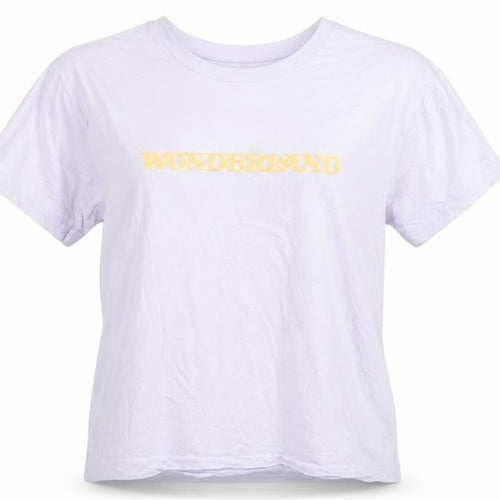 Disney Women’s White Wonderland T-Shirt Size L Short Sleeve Cotton