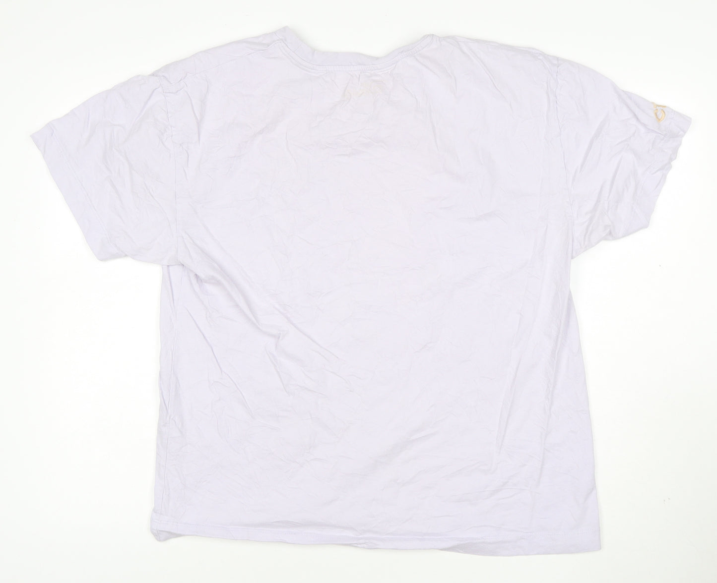 Disney Women’s White Wonderland T-Shirt Size L Short Sleeve Cotton