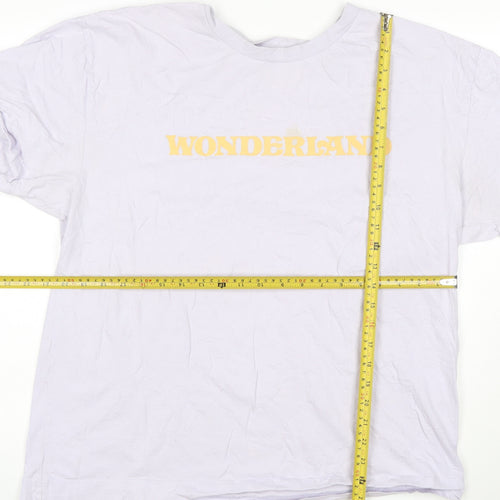 Disney Women’s White Wonderland T-Shirt Size L Short Sleeve Cotton