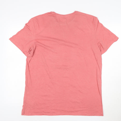 Volkswagen Men's Pink XL Graphic Beach Campervan Cotton T-Shirt