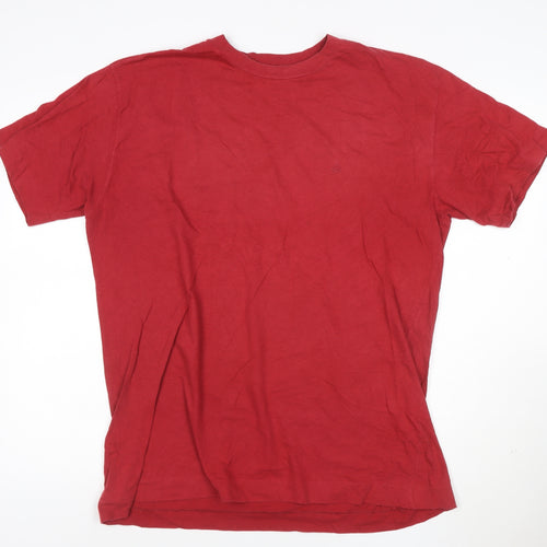 United Colors of Benetton Mens Red XL Cotton Crew Neck T-Shirt