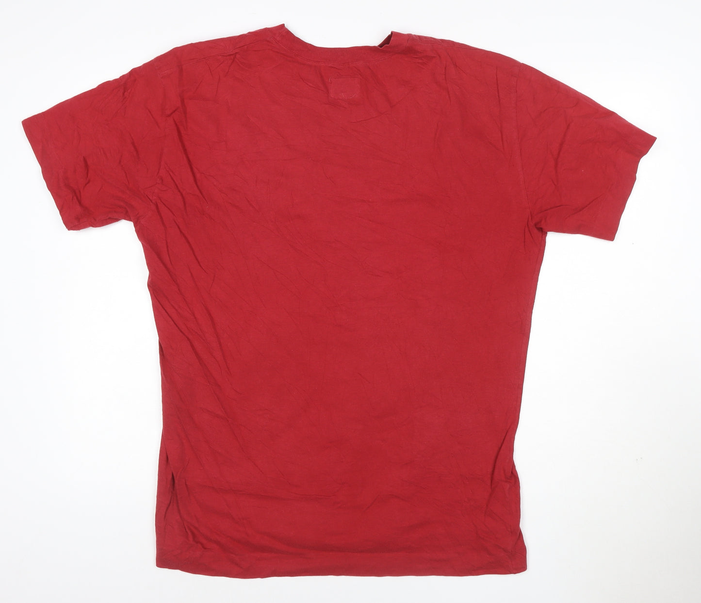 United Colors of Benetton Mens Red XL Cotton Crew Neck T-Shirt