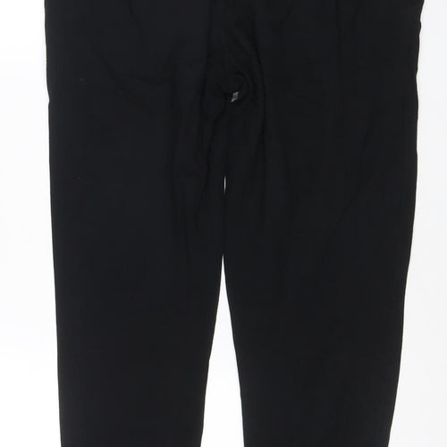 Hush Womens Black Size 10 Jersey Jogger Trousers with Zip Detail