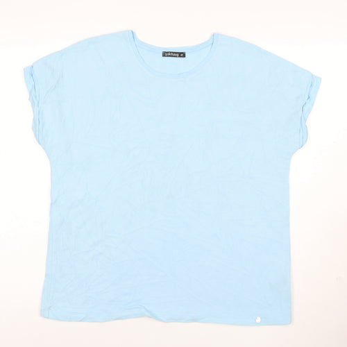 Gollehaug Women’s Blue Cotton Elastane Short Sleeve T-Shirt Size 14
