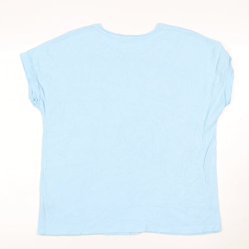 Gollehaug Women’s Blue Cotton Elastane Short Sleeve T-Shirt Size 14