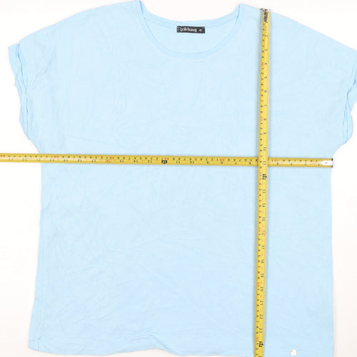 Gollehaug Women’s Blue Cotton Elastane Short Sleeve T-Shirt Size 14