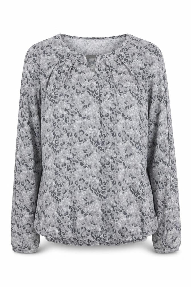 George Women’s Grey Animal Print Long Sleeve T-Shirt Size 8