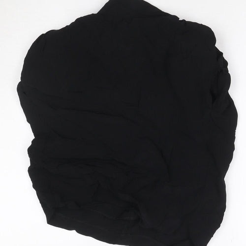 Zara Women’s Black Chiffon High Neck Long Sleeve Blouse XS