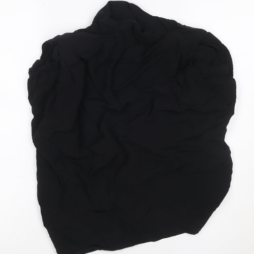 Zara Women’s Black Chiffon High Neck Long Sleeve Blouse XS