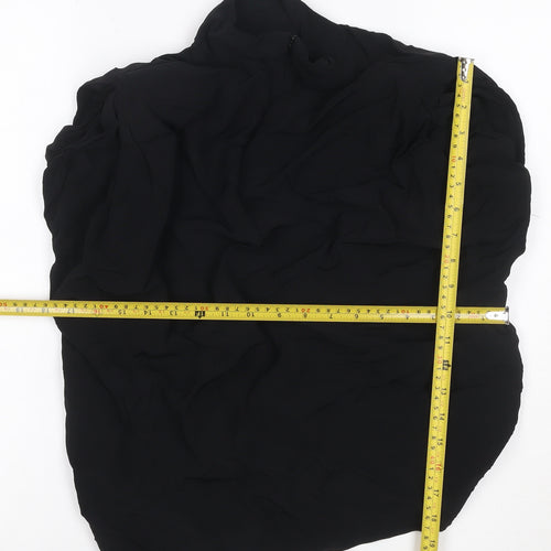 Zara Women’s Black Chiffon High Neck Long Sleeve Blouse XS