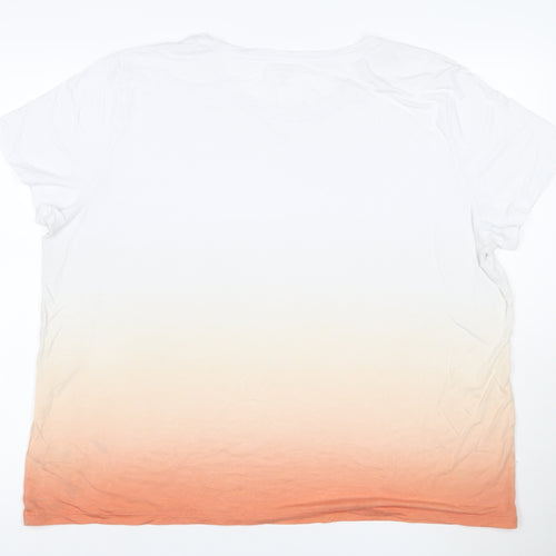 Marks and Spencer Women's Multicoloured Size 20 Relaxed Crew Neck T-Shirt