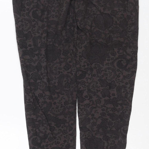 Marks and Spencer Women’s Black Floral Stretch Leggings Size 10 Long