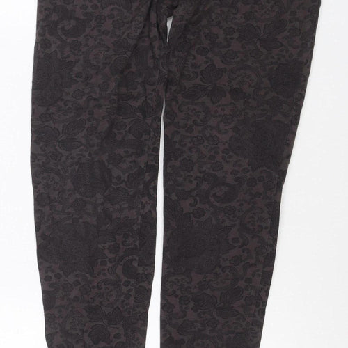 Marks and Spencer Women’s Black Floral Stretch Leggings Size 10 Long