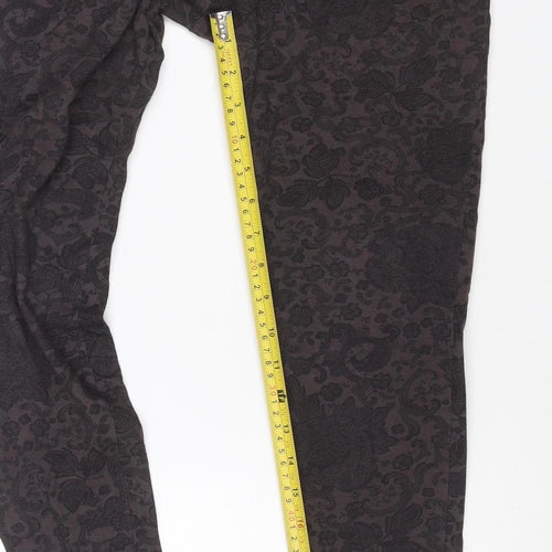 Marks and Spencer Women’s Black Floral Stretch Leggings Size 10 Long