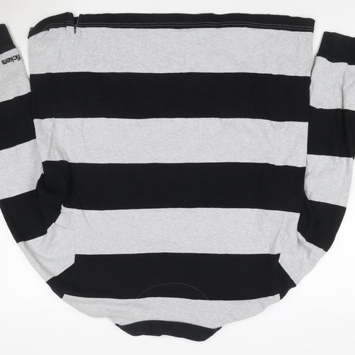 Lyle & Scott x Golfickers Black Grey Striped Rugby Polo XXL